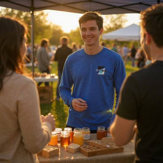 Winston Dillard Water District Printed Long Sleeve Tshirt - PC54LS Royal