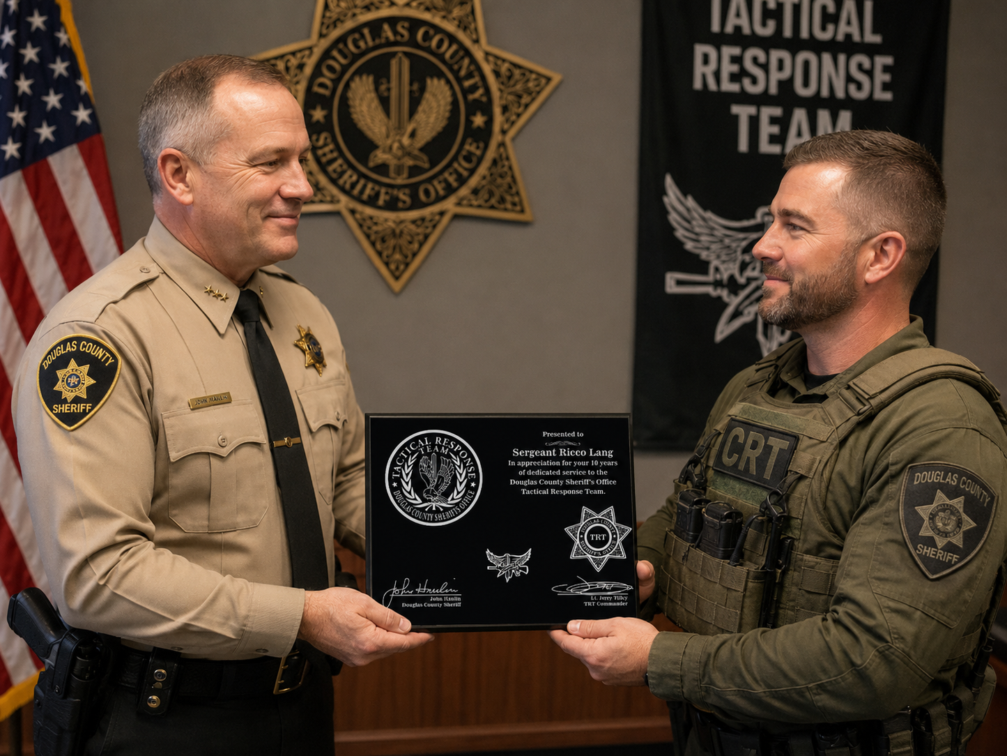 Douglas County Sheriff TRT Plaque 10x8 Black - GMR810BK