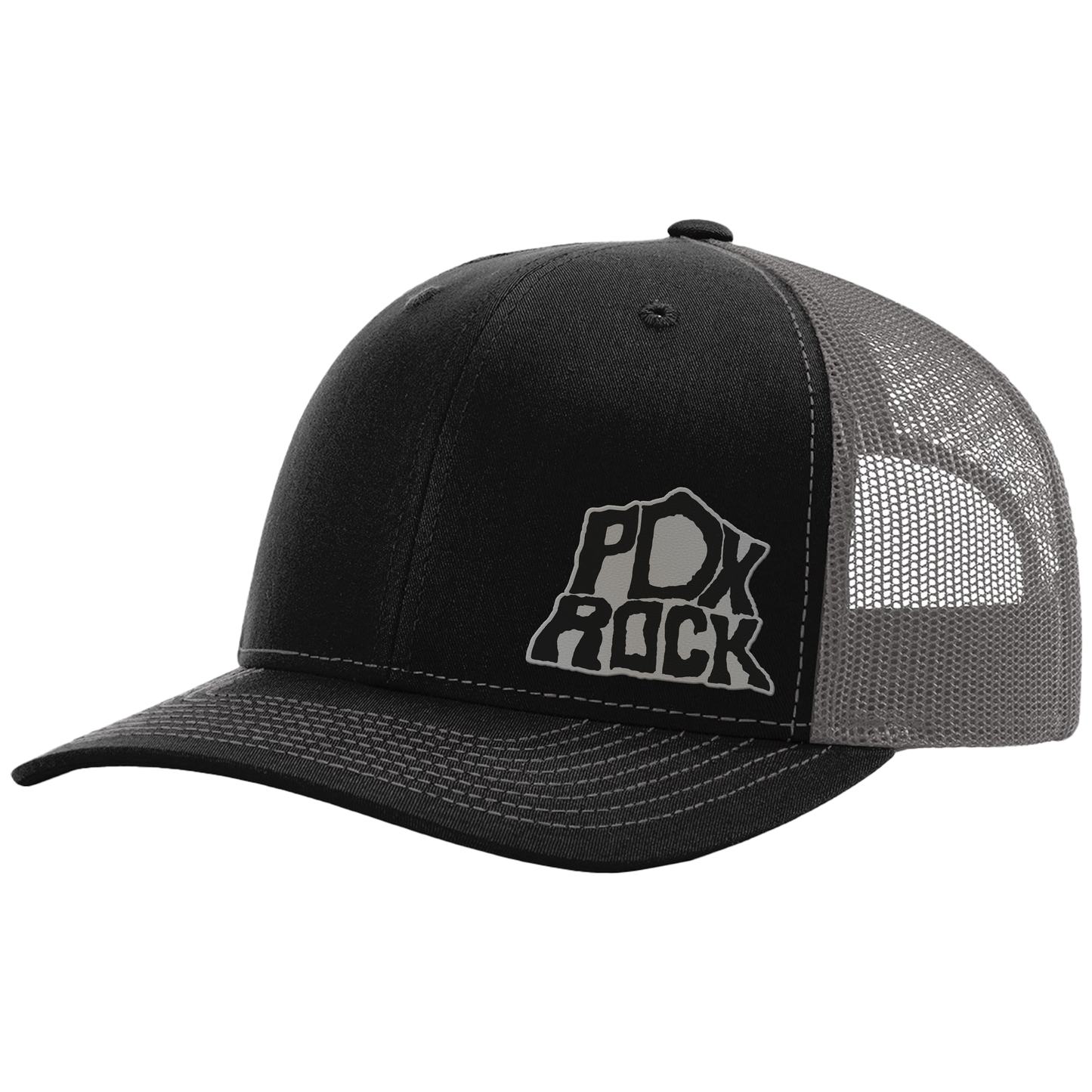 Portland Rock Engraved Leather Patch Hat - Richardson 112