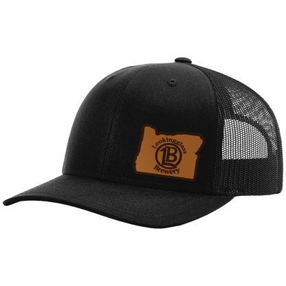 Looking Glass Oregon Logo Leather Patch Hat - Richardson 112
