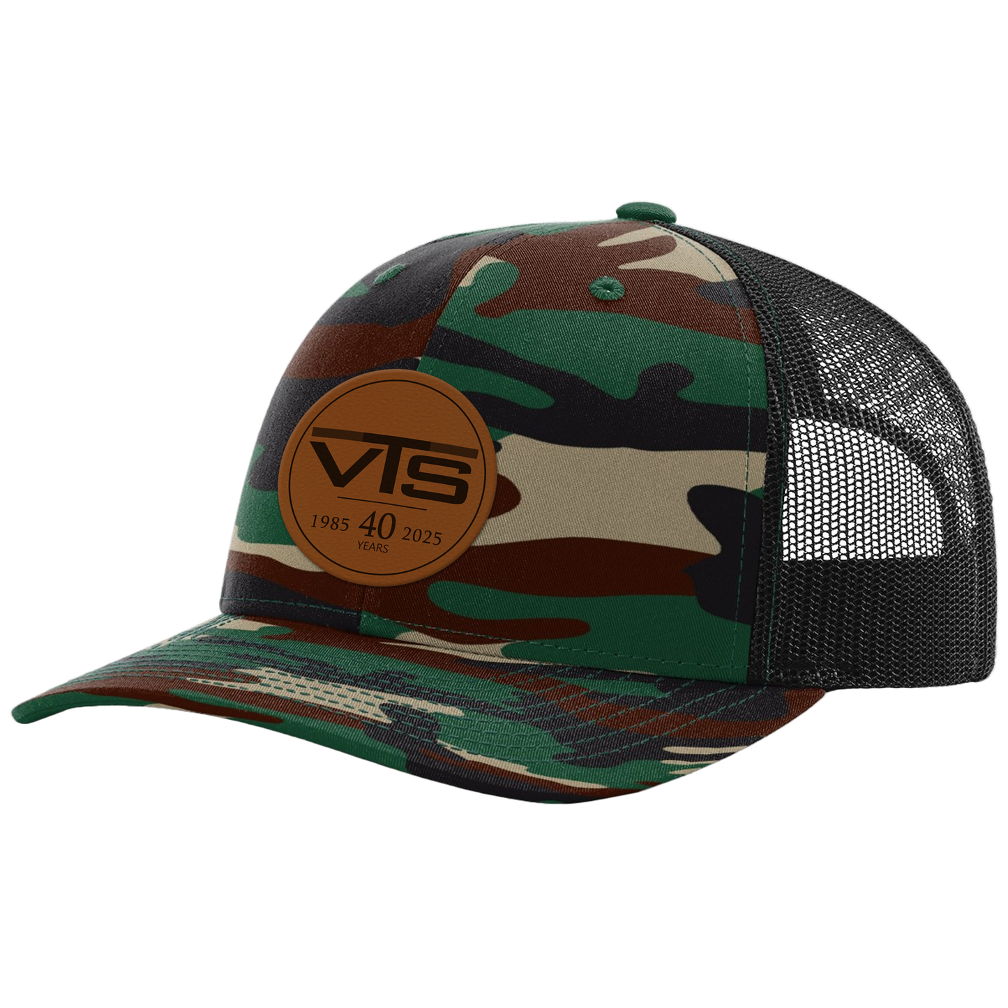Valley Tel Leather 40yr Patch Hat - Richardson 112 Camo/Black
