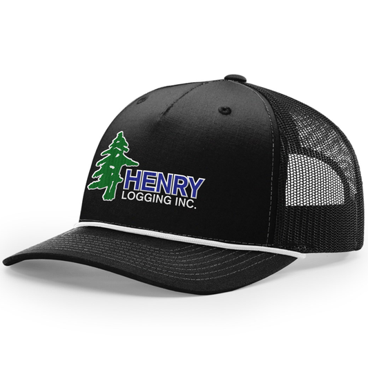 Henry Logging Rope Hat Embroidered Hat Green/Blue Edition - Richardson Hat 112FPR