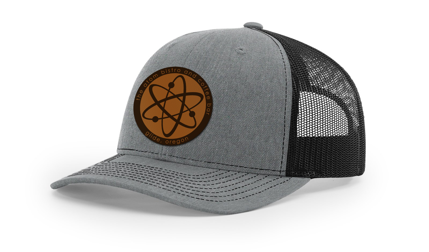 The Atom Logo Leather Patch Hat - Richardson 112