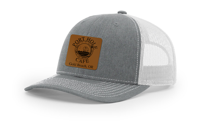 Port Hole Cafe Logo Leather Patch Hat - Richardson 112