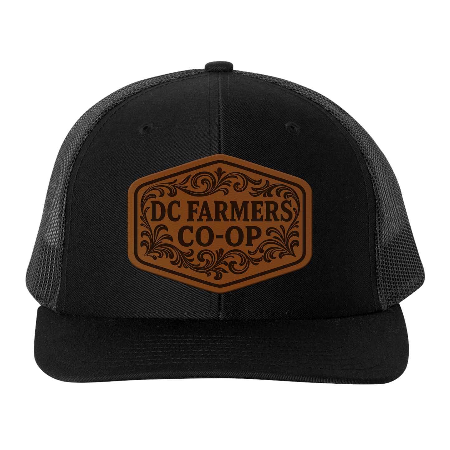 DC CO-OP Belt Buckle Logo Leather Patch Hat