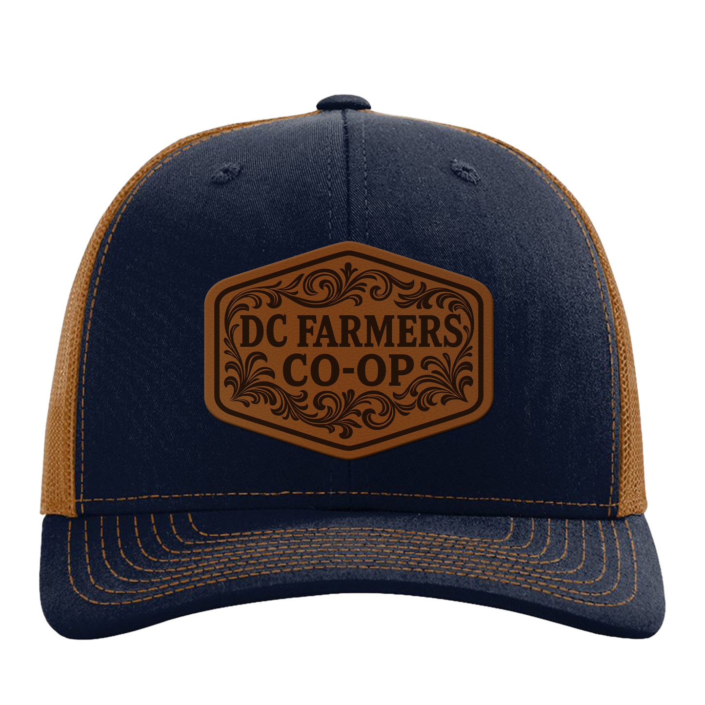 DC CO-OP Belt Buckle Logo Leather Patch Hat