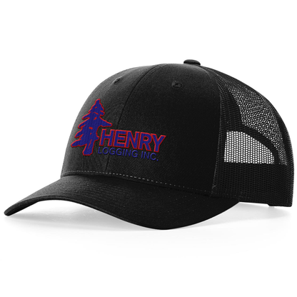 Henry Logging Embroidered Hat Red/Blue Edition - Richardson Hat 115