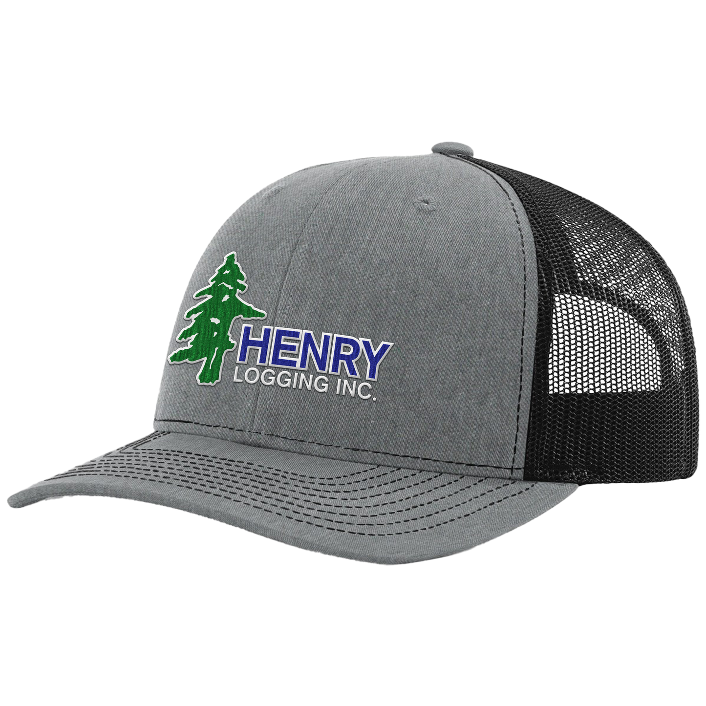 Henry Logging Embroidered Hat Green/Blue Edition - Richardson Hat 112