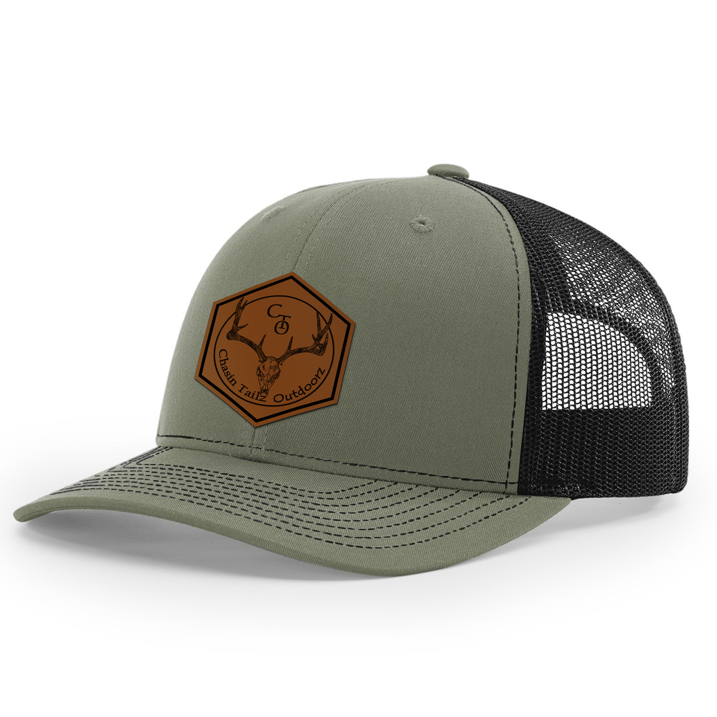 Chasin Tailz Diamond Logo Leather Patch Hat - Richardson 112