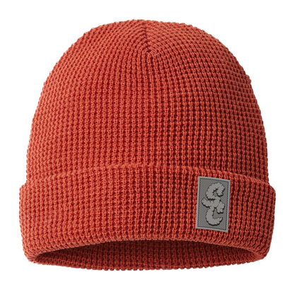 Smiles Engraved and Embroidered SC Patch Beanie - Richardson Waffle Cuffed Beanie 146R