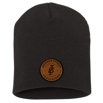 Jackson Street Provisions Brand Logo Engraved and Embroidered Patch Skull Beanie - Yupong 1500KC
