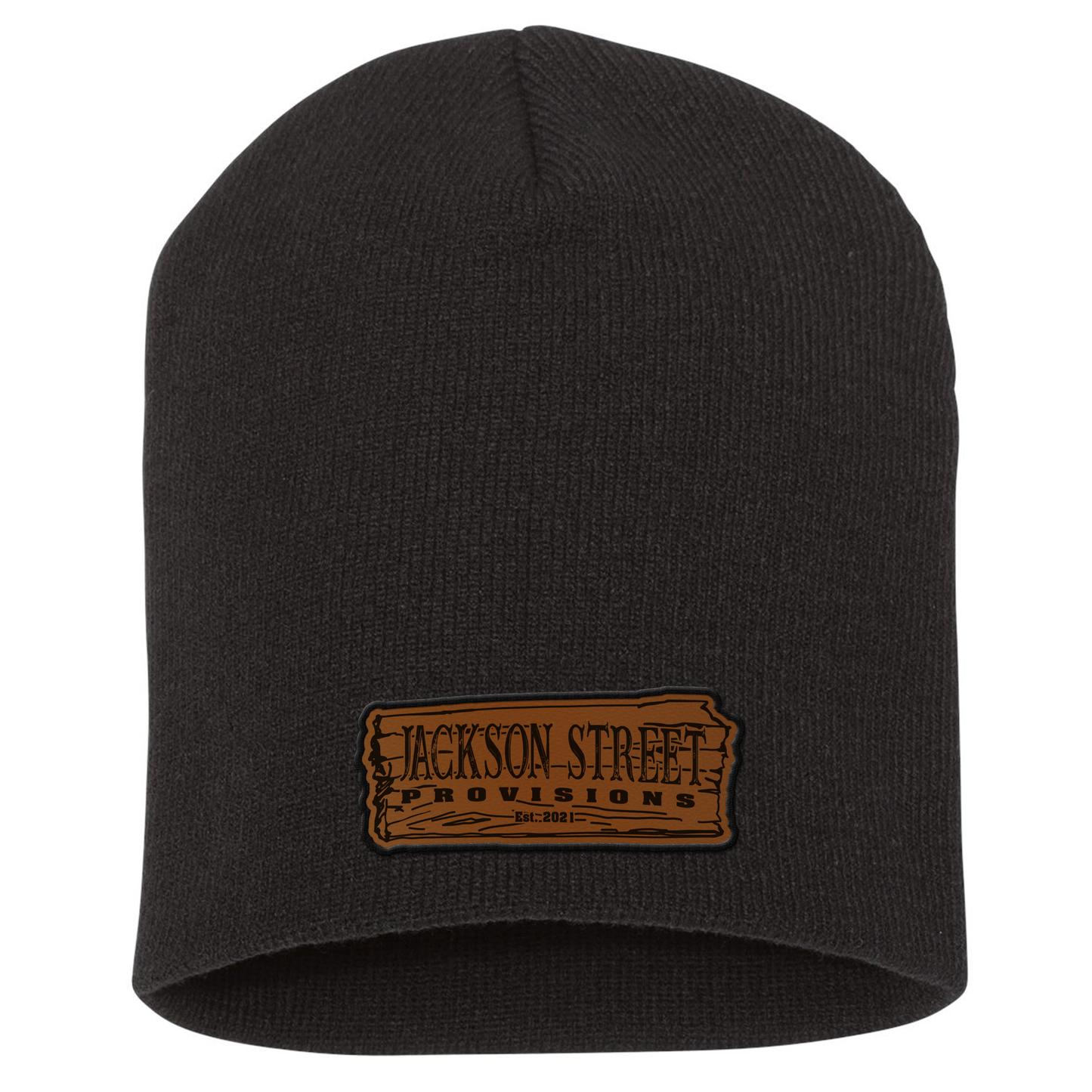 Jackson Street Provisions Engraved and Embroidered Patch Skull Beanie - Yupong 1500KC