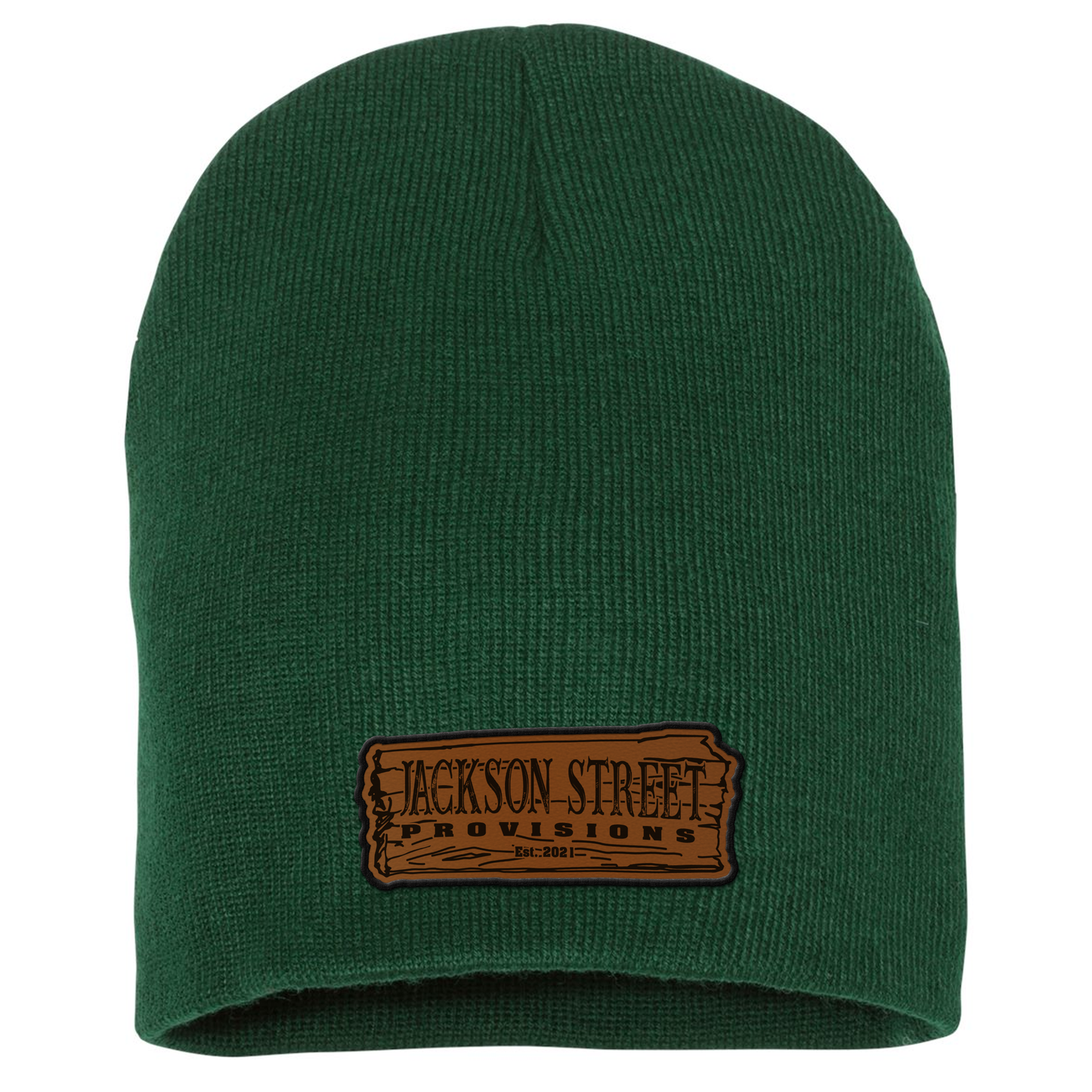Jackson Street Provisions Engraved and Embroidered Patch Skull Beanie - Yupong 1500KC