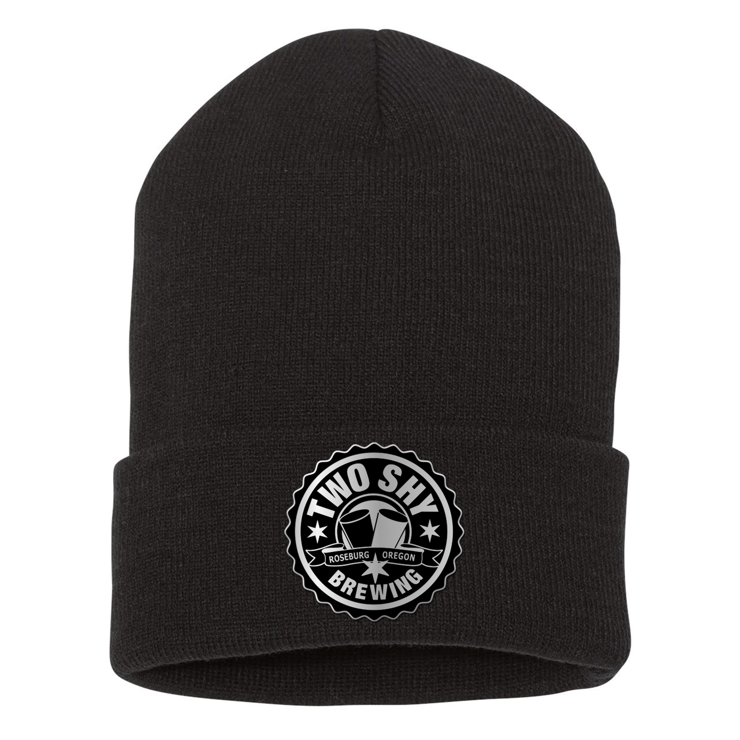 Two Shy Engraved and Embroidered Patch Beanie - Yupong 1501KC