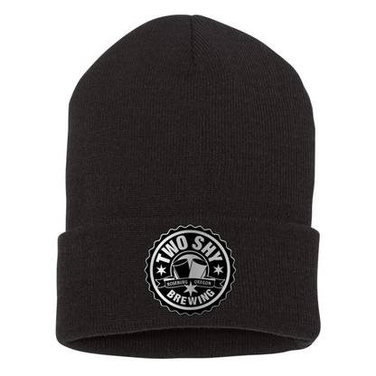 Two Shy Engraved and Embroidered Patch Beanie - Yupong 1501KC