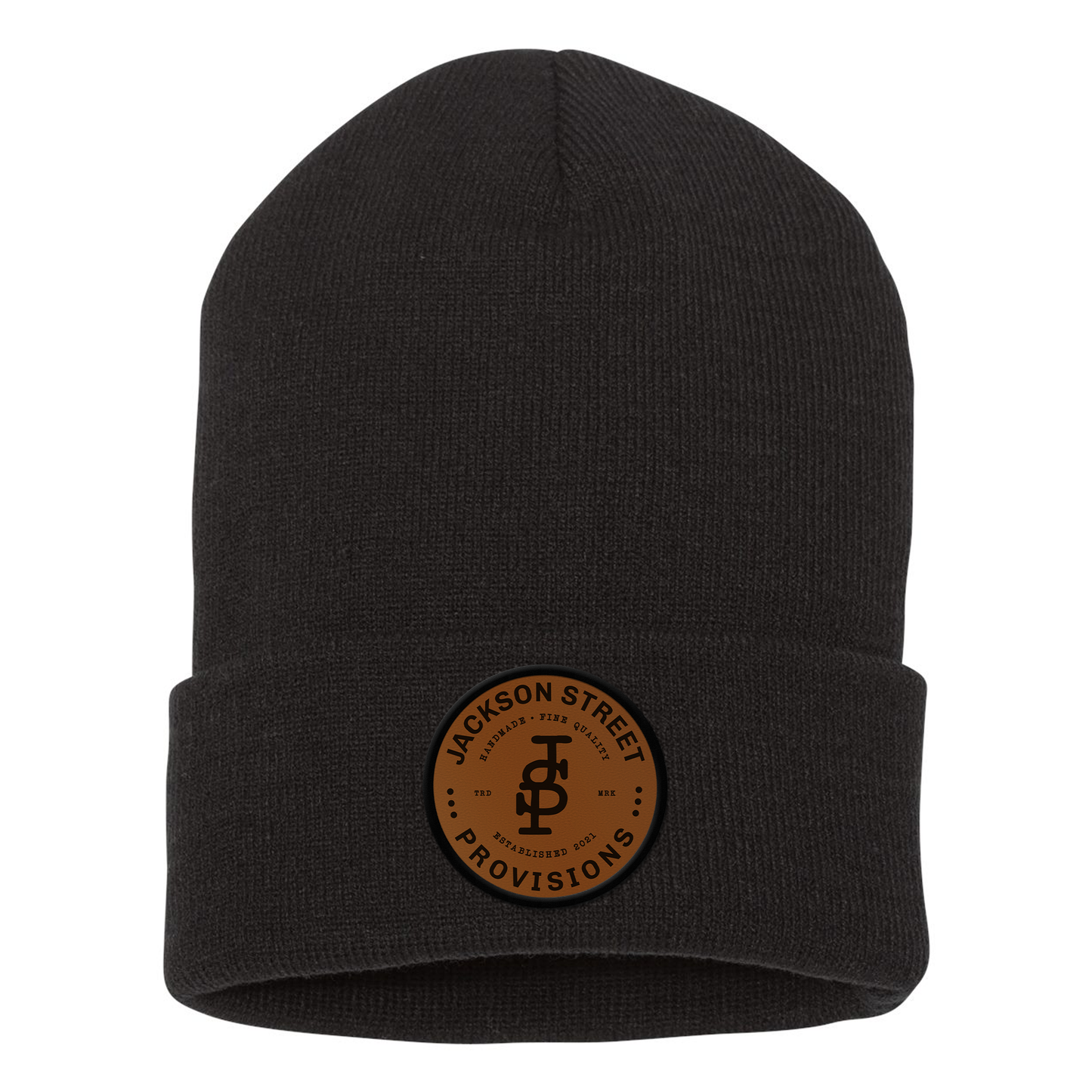 Jackson Street Provisions Brand Logo Engraved and Embroidered Patch Beanie - Yupong 1501KC