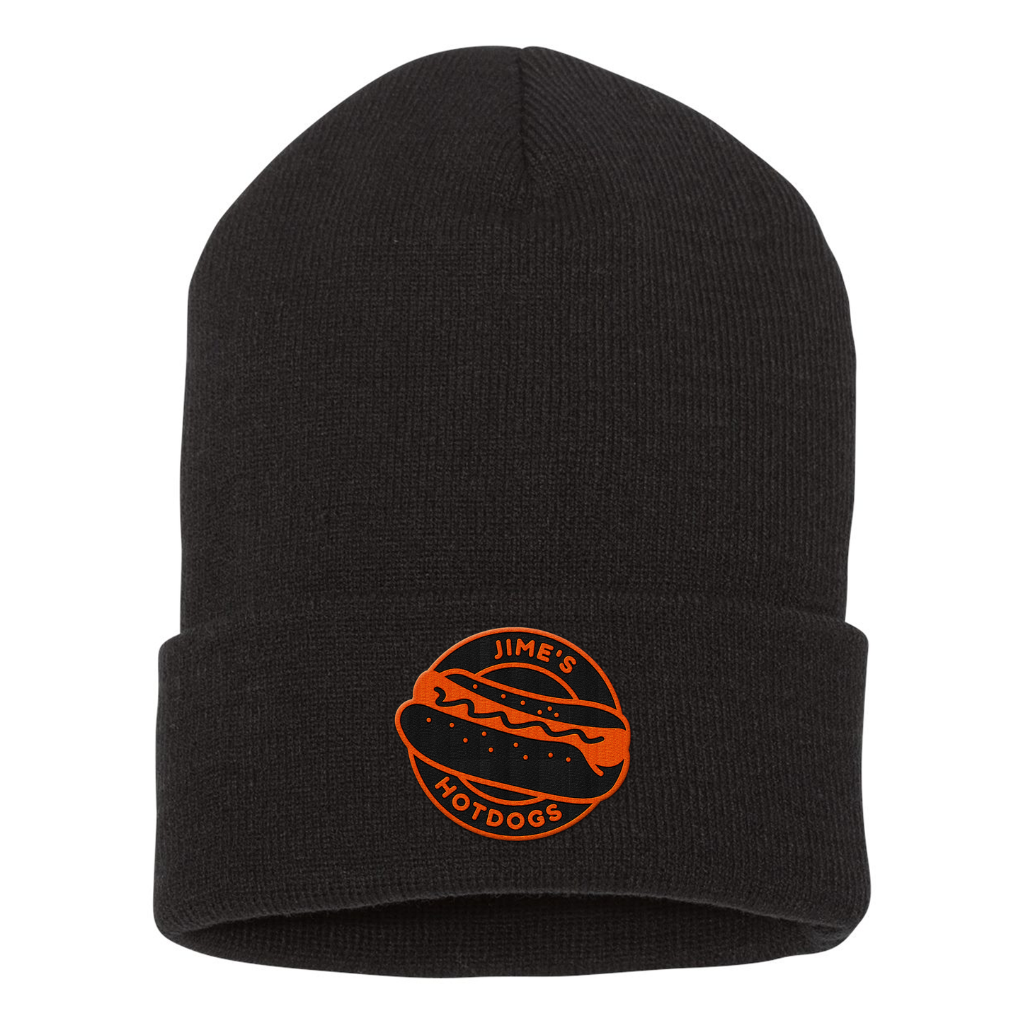 Jime's Hotdog Embroidered Cuffed Beanie - Yupong 1501KC