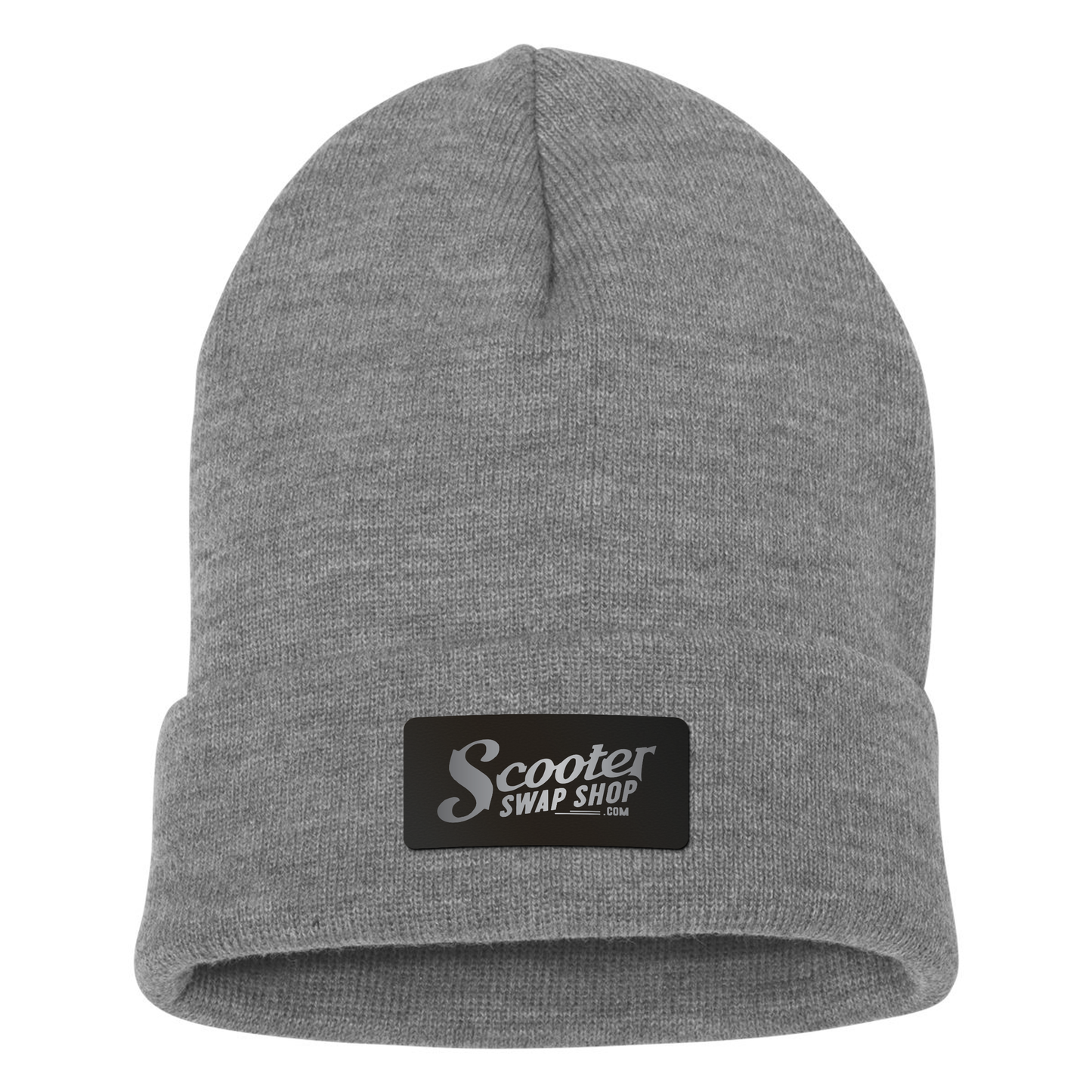 Scooter Swap Logo Engraved and Embroidered Patch Cuffed Beanie - Yupong 1501KC