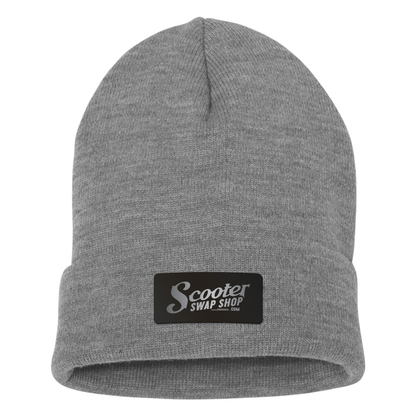 Scooter Swap Logo Engraved and Embroidered Patch Cuffed Beanie - Yupong 1501KC