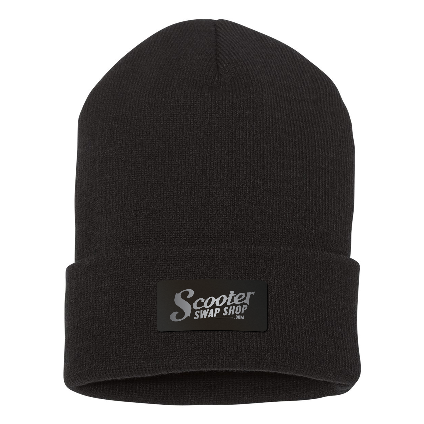 Scooter Swap Logo Engraved and Embroidered Patch Cuffed Beanie - Yupong 1501KC