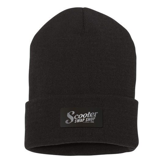 Scooter Swap Logo Engraved and Embroidered Patch Cuffed Beanie - Yupong 1501KC
