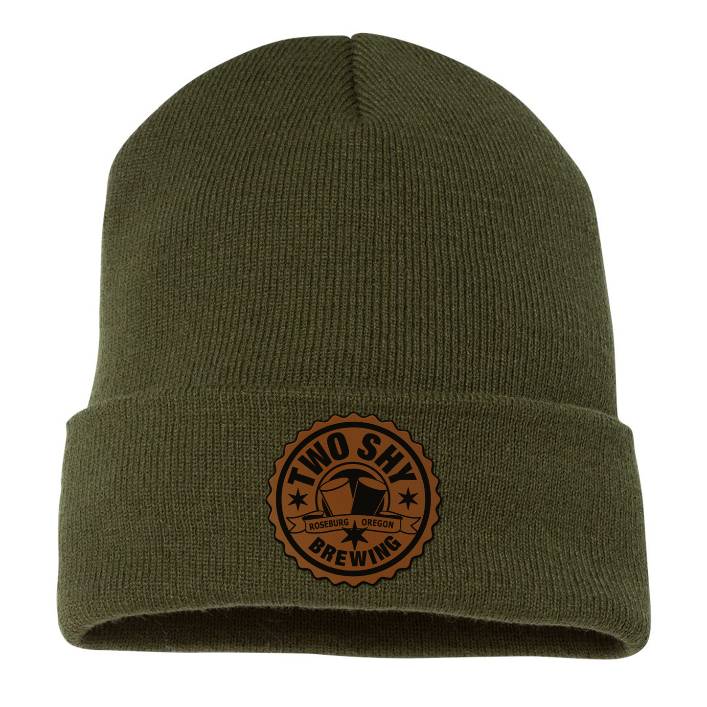 Two Shy Engraved and Embroidered Patch Beanie - Yupong 1501KC