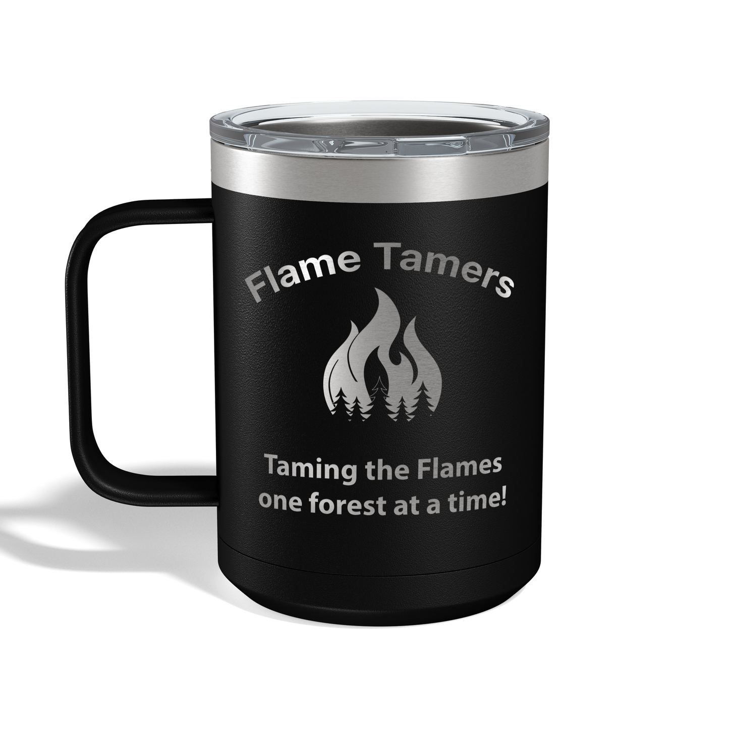 Flame Tamers Engraved Coffee Mug - 15oz Camp Mug