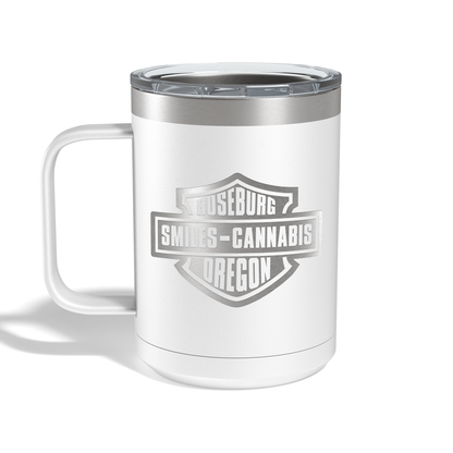 Smiles Harley Engraved Coffee Mug - 15oz Camp Mug