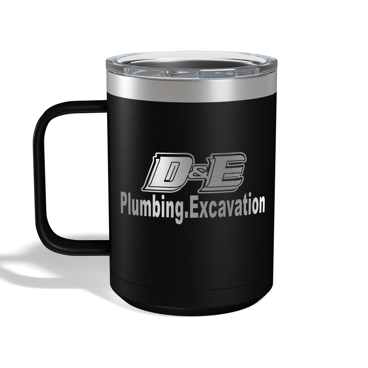 D&E Plumbing Engraved Coffee Mug - 15oz Camp Mug