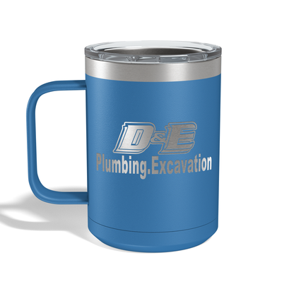 D&E Plumbing Engraved Coffee Mug - 15oz Camp Mug