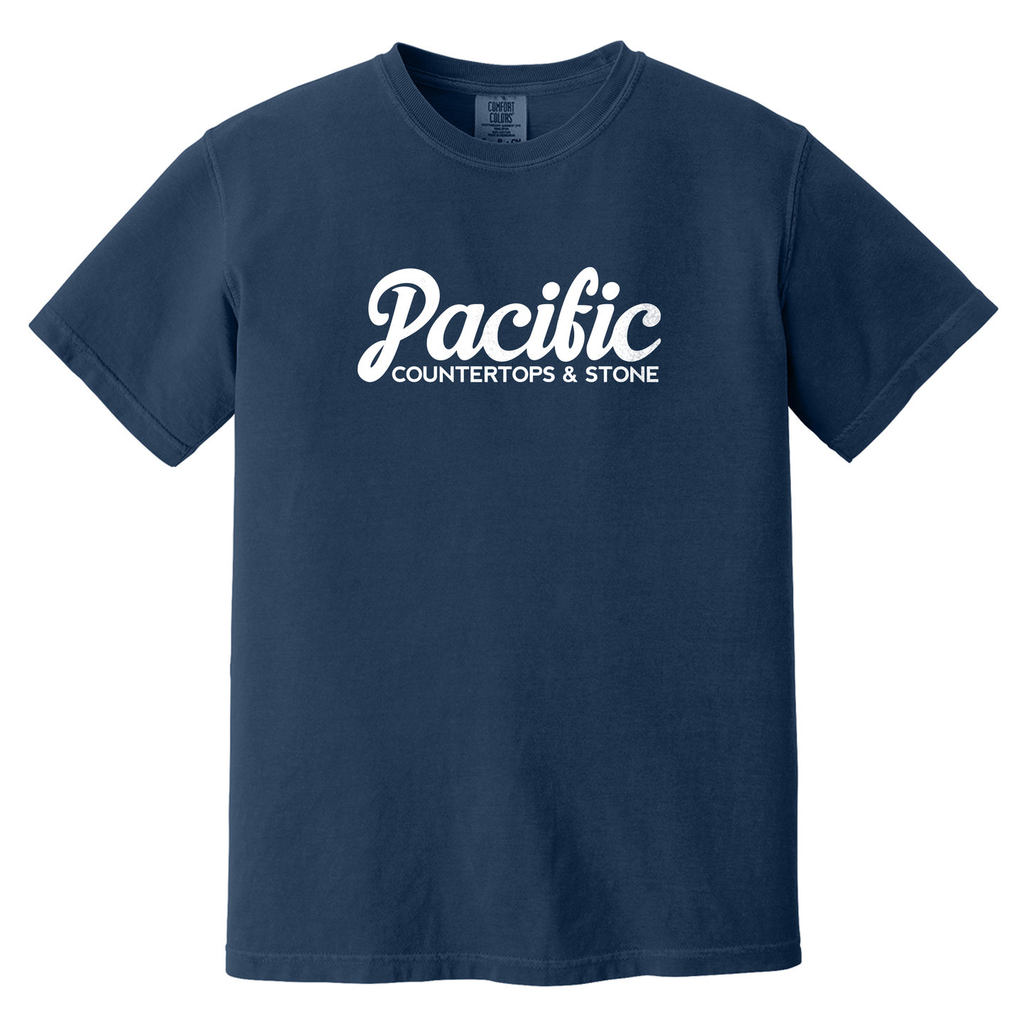 Pacific Countertops TShirt - True Navy Comfort Colors 1717