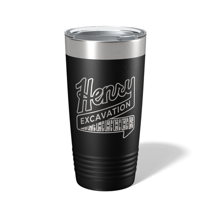Henry Excavating 20oz Engraved Tumbler