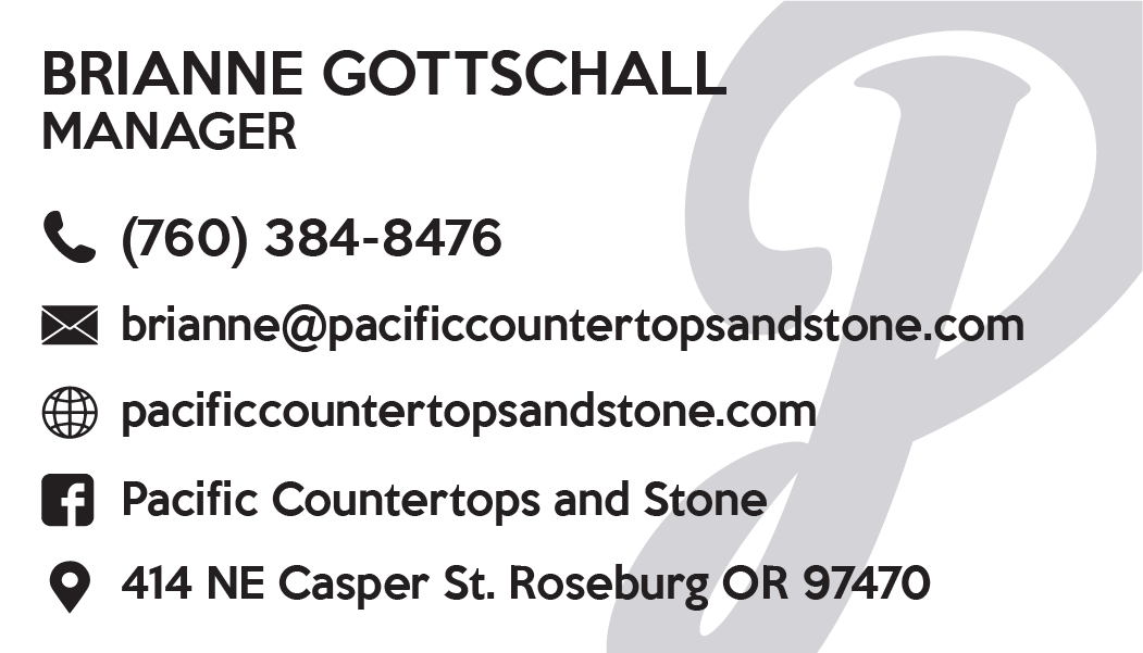 Pacific Countertops Business Cards