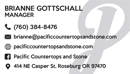 Pacific Countertops Business Cards