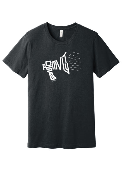 Carrot Positivity Tshirt -3001 CVC Dark Grey Heather