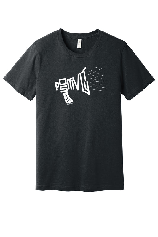 Carrot Positivity Tshirt -3001 CVC Dark Grey Heather