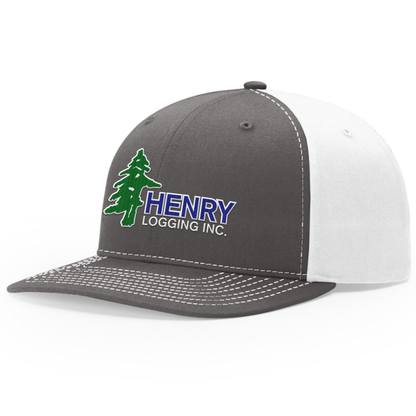 Henry Logging Twill Back Hat Embroidered Hat Green/Blue Edition - Richardson Hat 312