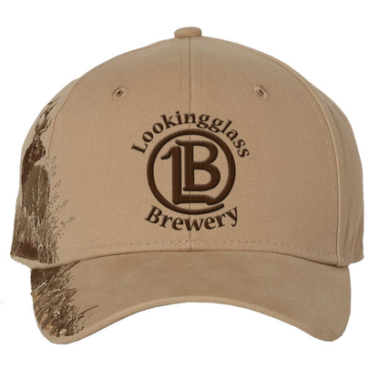 Looking Glass Brewery Wildlife Embroidered Hat - Dri Duck 3259 Khaki