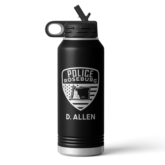 Roseburg Police 32oz Engraved Water Bottle (Personalized