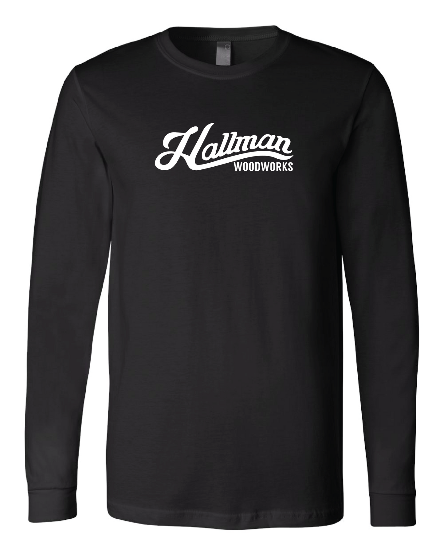 Hallman Woodworks Long Sleeve Tshirt - Bella 3501 Black