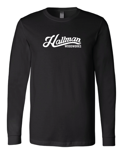 Hallman Woodworks Long Sleeve Tshirt - Bella 3501 Black