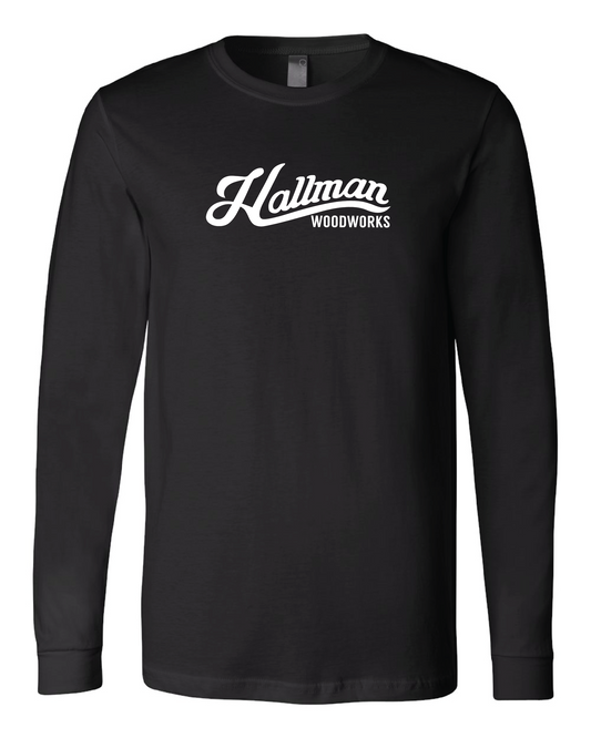 Hallman Woodworks Long Sleeve Tshirt - Bella 3501 Black