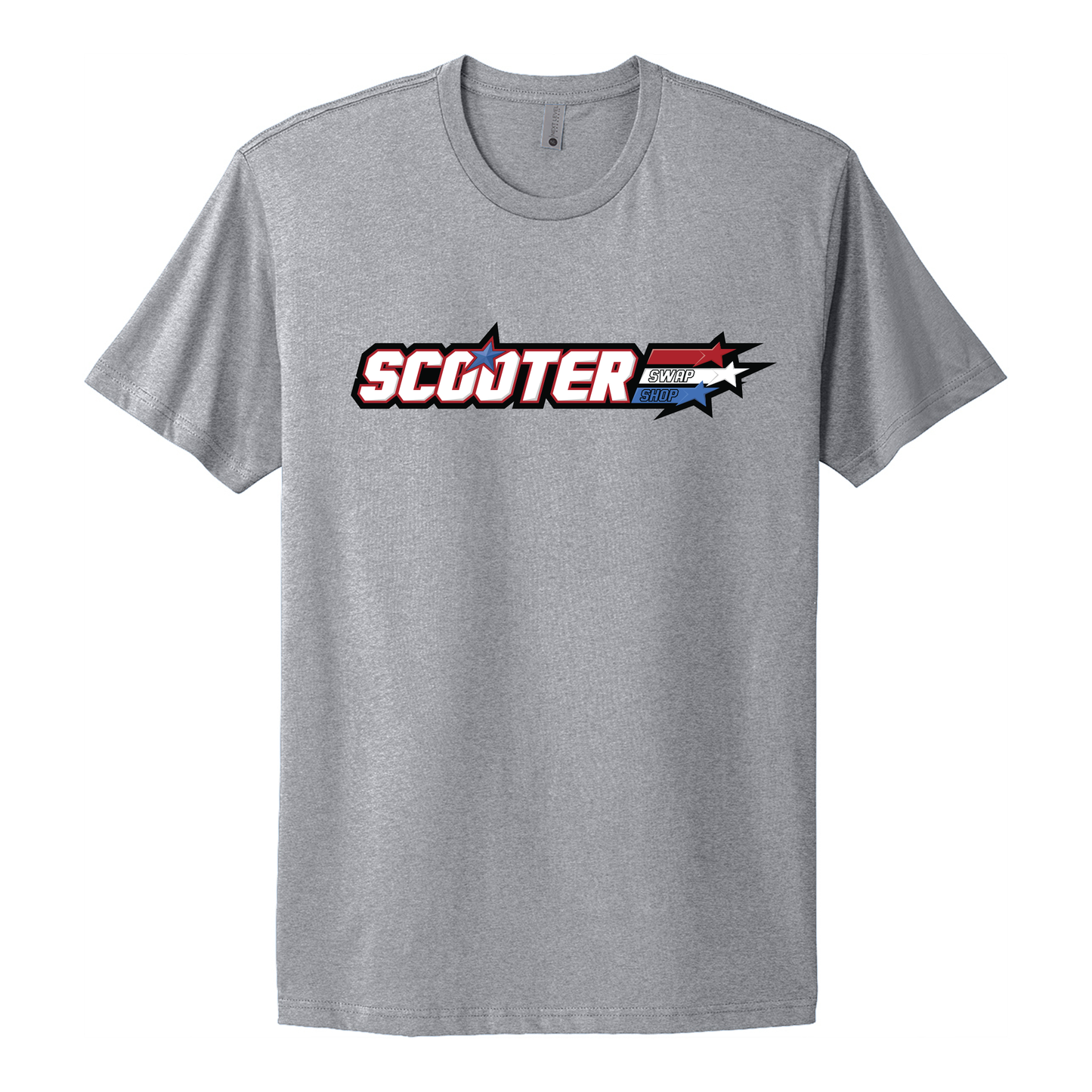 Scooter Swap Shop Stars & Stripes Tshirt - NL3600 Heather Grey