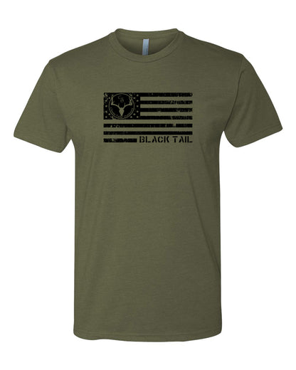 Chasin Tailz Flag Men's TShirt - 6210 Olive