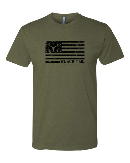Chasin Tailz Flag Men's TShirt - 6210 Olive