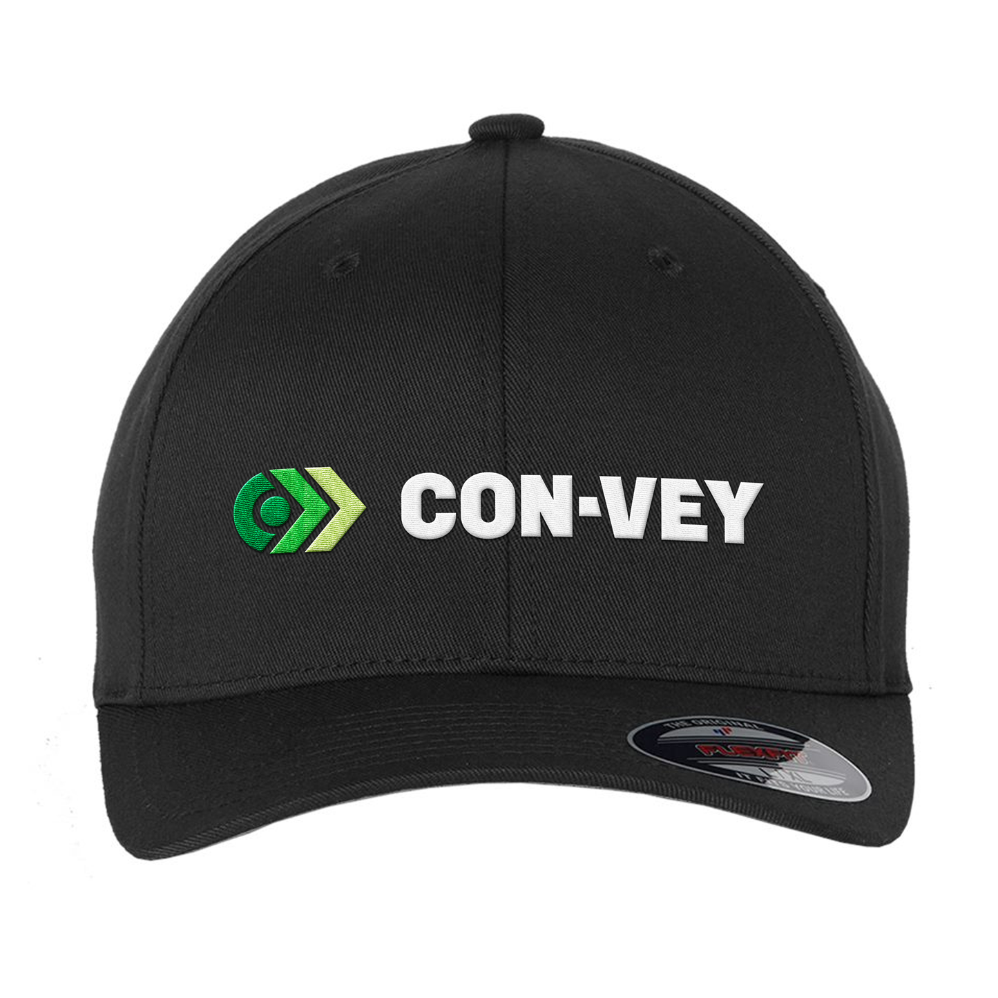 Convey Embroidered Word Mark and Text Logo Flexfit Hat - 6277