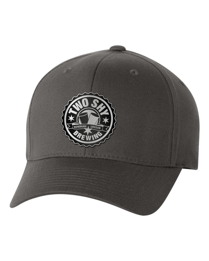 Two Shy Flex Fit Hat with Leather Patch