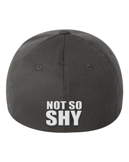 Two Shy Flex Fit Hat with Leather Patch