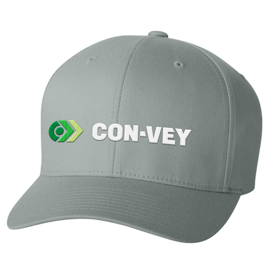 Convey Embroidered Word Mark and Text Logo Flexfit Hat - 6277