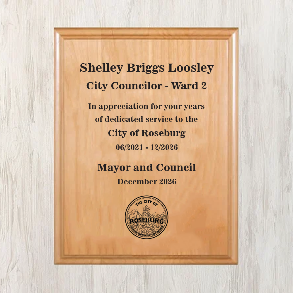 City Councilor Plaque 7x9 Alder - PMA79